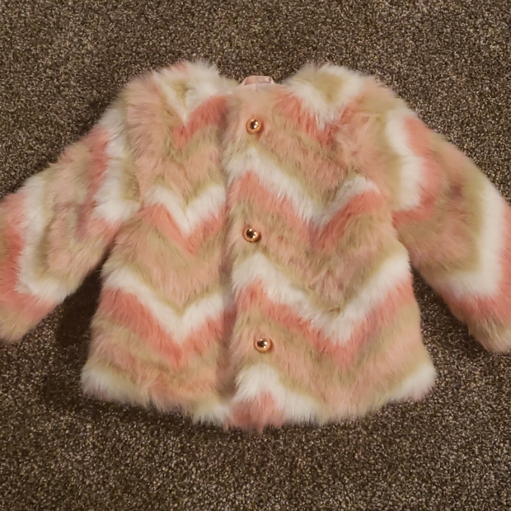 Janie and Jack faux fur coat 6 to 12 months